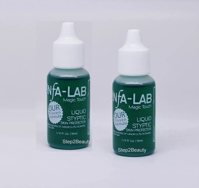 Infa-Lab MAGIC TOUCH Liquid Styptic Nails Stop Bleeding Skin Protector Pack of 2