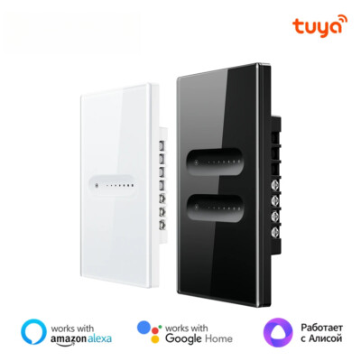 Tuya WiFi Smart Switch 1/2 Gang Dimmer Light Switch Touch Panel APPRemoteControl