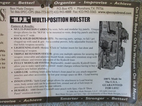 Spec Ops Brand H&K USP Comp Holster ACU Camo 9 mm HK USPC Molle Drop Leg Left 72 - Picture 5 of 19