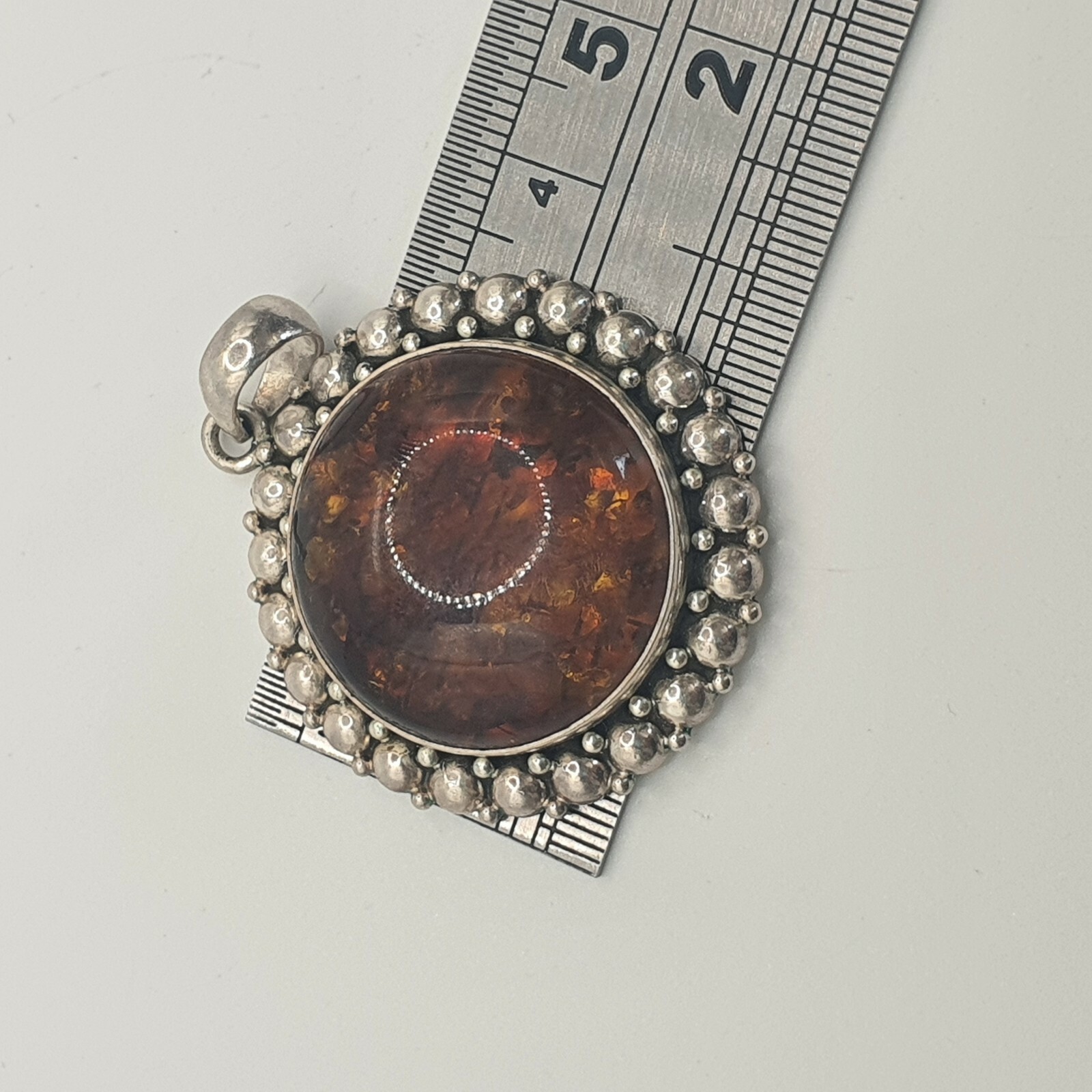 Photo 5 of Doug Paulus Sterling Silver Amber Pendant P7