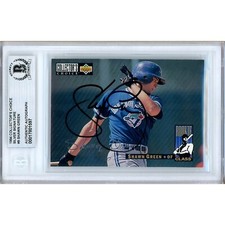 Shawn Green Signed 1994 Upper Deck #9 Silver Sig Blue Jays Beckett BAS Auto
