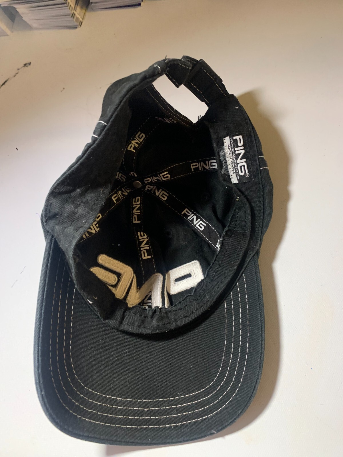 Ping Hat Cap Adjustable Black Grey Pre-Owned HT14… - image 2