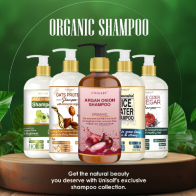 Unisaif Organic Hair growth Shampoo, Anti Dandruff, Hair Loss Shampoo Women mens
