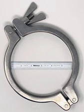 Brand New 316 Stainless Steel 6" Tri Clamp Sanitary Clamp Double Hinge NEW