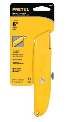 Truper 22400 / NM-6P - 6'' Multipurpose Snap Off Knife, Pretul