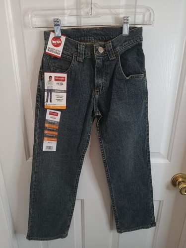 Wrangler Jeans Size 8. (straight Fit Slim) New Dark Wash Adjustable Waist - Picture 11 of 16