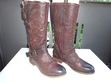 PAKROS Damen Comfort Schuhe Stiefel feines Leder Braun Gr.38 f.Neuwertig