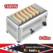 1680W Commercial Conveyor Toaster for 6 Slices - Efficient & Durable
