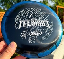 Halo Teebird3 Disc Golf Innova Black Blue Limited New Swirly PDGA  #3845
