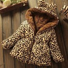 Toddler Kids Baby Girls Warm outerwear leopard print coat Newborn Winter Clothes