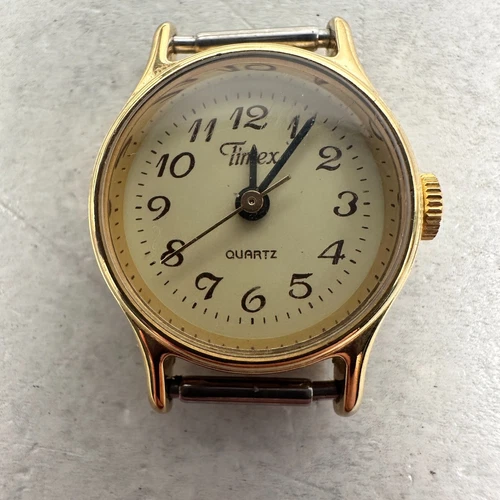VTG Timex Watch Womens 19mm Round Gold Tone Philippines New Battery NO BAND
