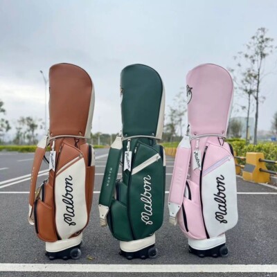 MALBON Golf Caddy Bags with Casters 2 Covers (3 Colors) Green