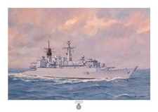 HMS SHEFFIELD Type 22 Batch 2 Frigate A3 print from an oil painting