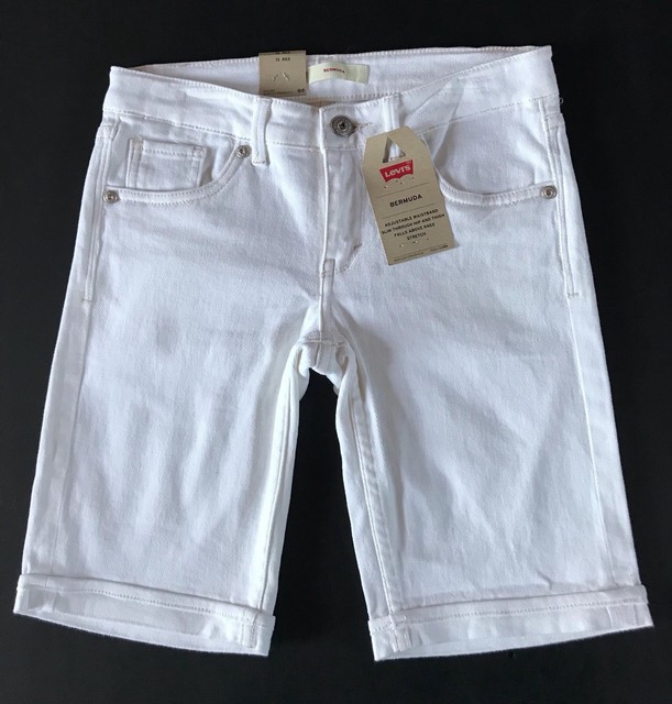 Nwt! Girls Leviâs Shorts Bermuda White Size 12 Regular | eBay