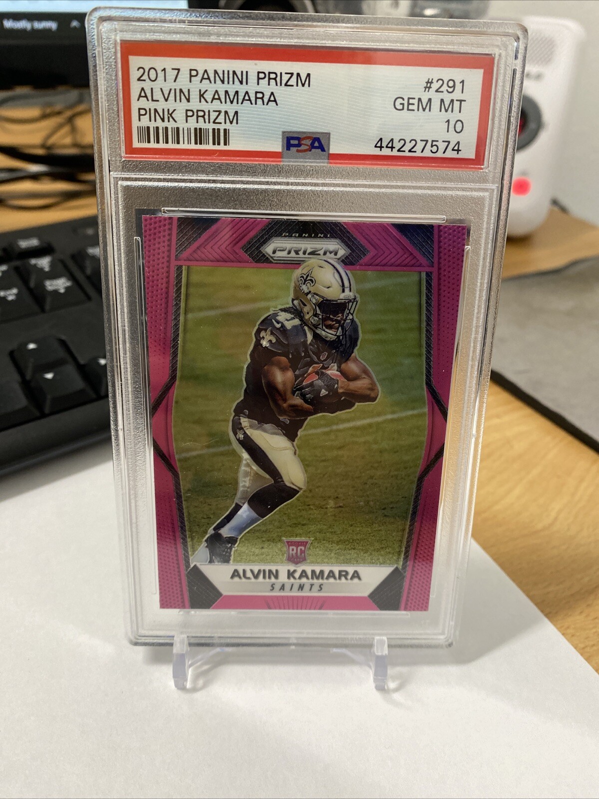 2017 Panini Prizm Alvin Kamara Pink Prizm PSA 10 Gen