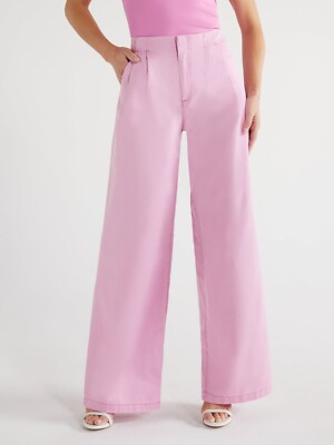 Sofia Jeans Women's Lightweight Luxe Mid Rise Wide Leg Trousers, 32'' Inseam, 16