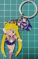 Sailor Moon metal charm keychain Sailor Moon Usagi Tsukino  Luna