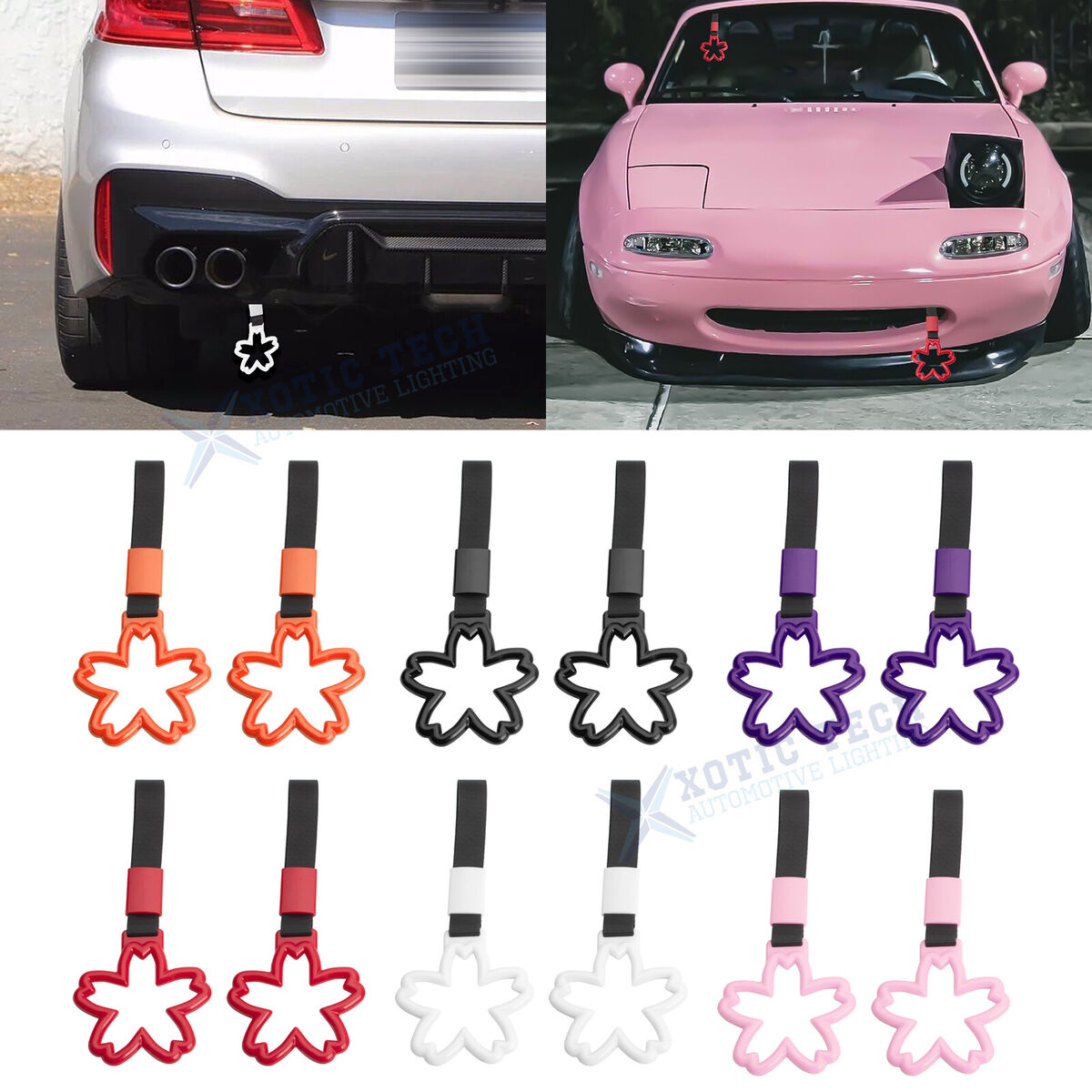 JDM Tsurikawa Ring Handle Sakura Shaped Hand Strap Rear JDM Tsurikawa Ring Handle Sakura Shaped Hand Strap Rear