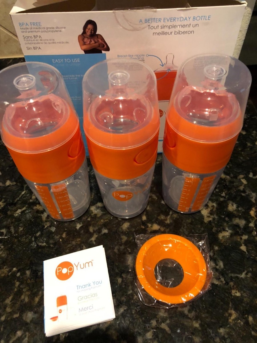 Baby Bottle Popyum Bottle Uk Oz Orange Anti-Colic Making/Mixing