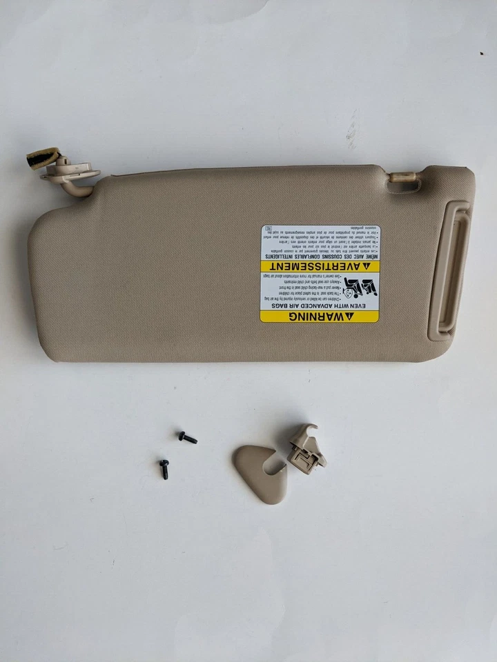 2006-2014 Subaru B9 Tribeca Sun Visor RH Passenger Side Sunvisor Lighted Tan OEM - Image 3 of 4