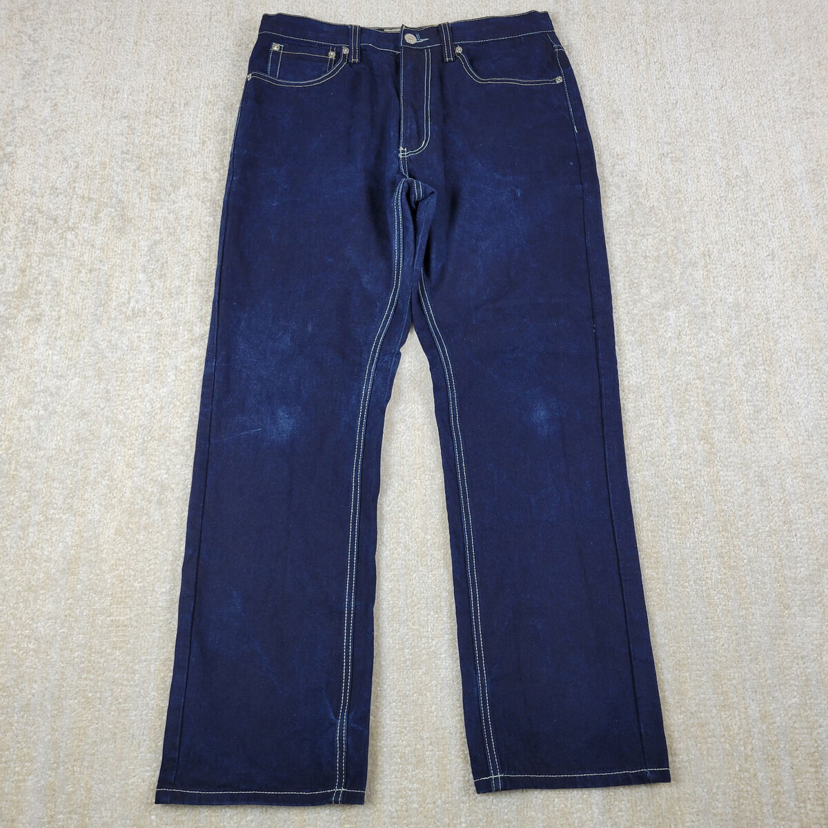 PJ mark Jeans Mens 36x34 Blue Straight Dark Wash Streetwear PJ mark Jeans Mens 36x34 Blue Straight Dark Wash Streetwear