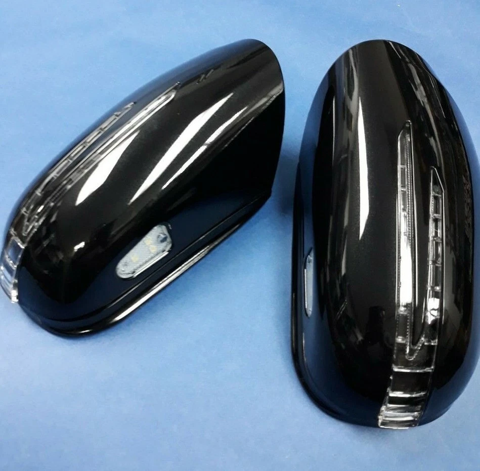 DUAS CAPAS DE ESPELHO LED PRETO FLECHA PARA 1998-2002 MERCEDES BENZ W215 CL-CLASS - Imagem 2 de 4