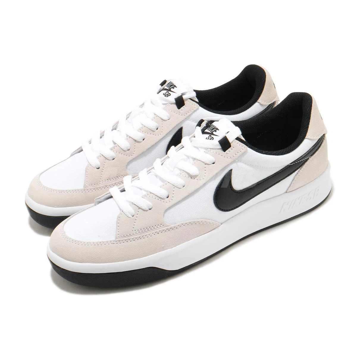 Nike SB Adversary PRM White Black Men Skate Boarding Casual Shoes CW7456-100