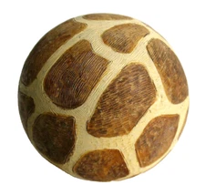 4"~GIRAFFE DESIGN~Decorative~RESIN~Orb~BALL~Sphere~TEXTURED~Ingraved~EUC