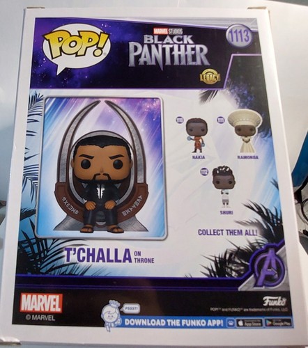 T'CHALLA Black Panther Funko Marvel 1113 on Throne DELUXE Target Exc **Box Issue - Picture 5 of 13