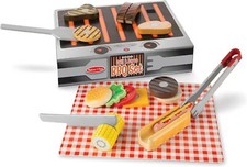 Melissa  Doug Grill and Serve BBQ Set 20 pcs - Wooden Play Food and
