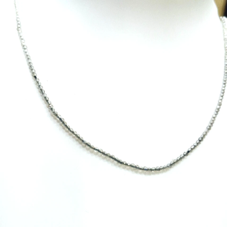 Cuentas de rondelle facetadas de labradorita natural 2 - 2,5 mm cuentas de labradorita 12-36 pulgadas Foto 3 de 4