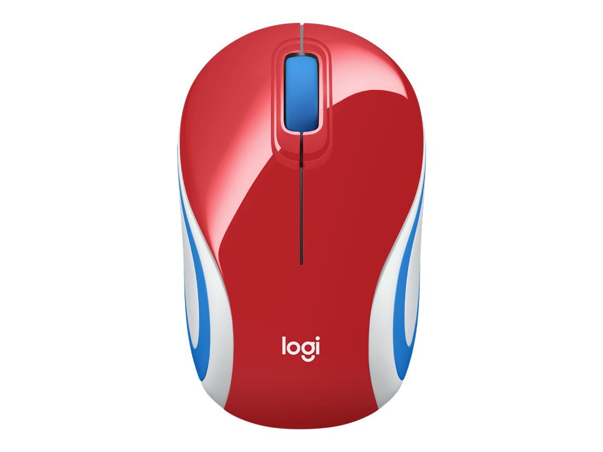 Logitech M187 Ambidestro Ottico RF Wireless 1000 DPI Rosso Mouse 910-002732