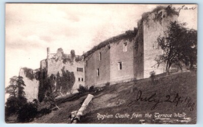 Castell Rhaglan  Raglan Castle WALES UK Postcard