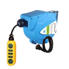 10M Automatic Retractable Power Cable Reel Wire Telescopic 1.5MM2 Cable Drum