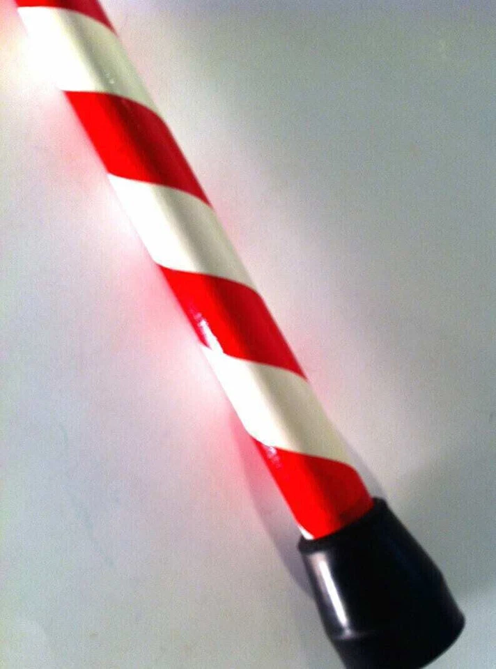 Bastón de acero pintado a mano Candy Zebra regalo único Navidad Foto 4 de 4