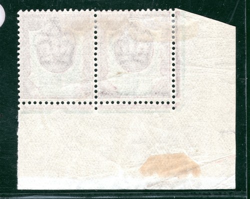 GB KEVII SG.287 1½d (1911) SOMERSET HOUSE Pair CORNER MARGINAL Mint LMM REDS62 - Picture 5 of 6