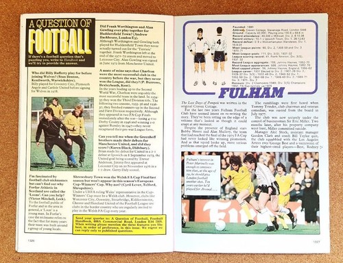 Marshall Cavendish Football Handbook 1978 Single Issues - Various Multi Choice - Picture 164 of 176