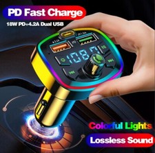 Car Wireless Bluetooth FM Transmitter MP3 Player USB Car Fast Charger Adapter