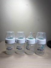Avent Philips Anti-Colic 4 oz Baby Bottle with Air-Free Vent x 4Complete