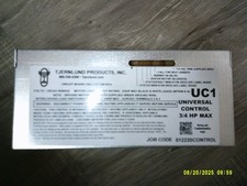 TJERNLUND PRODUCTS INC UC1 UNIVERSAL CONTROL 3/4 HP MAX