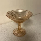Vintage Anchor Hocking Manhattan Pink Glass Martini Compote