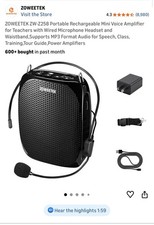 Zoweetek ZW-Z258 Portable Mini Voice Amplifier with Wired Microphone 10W