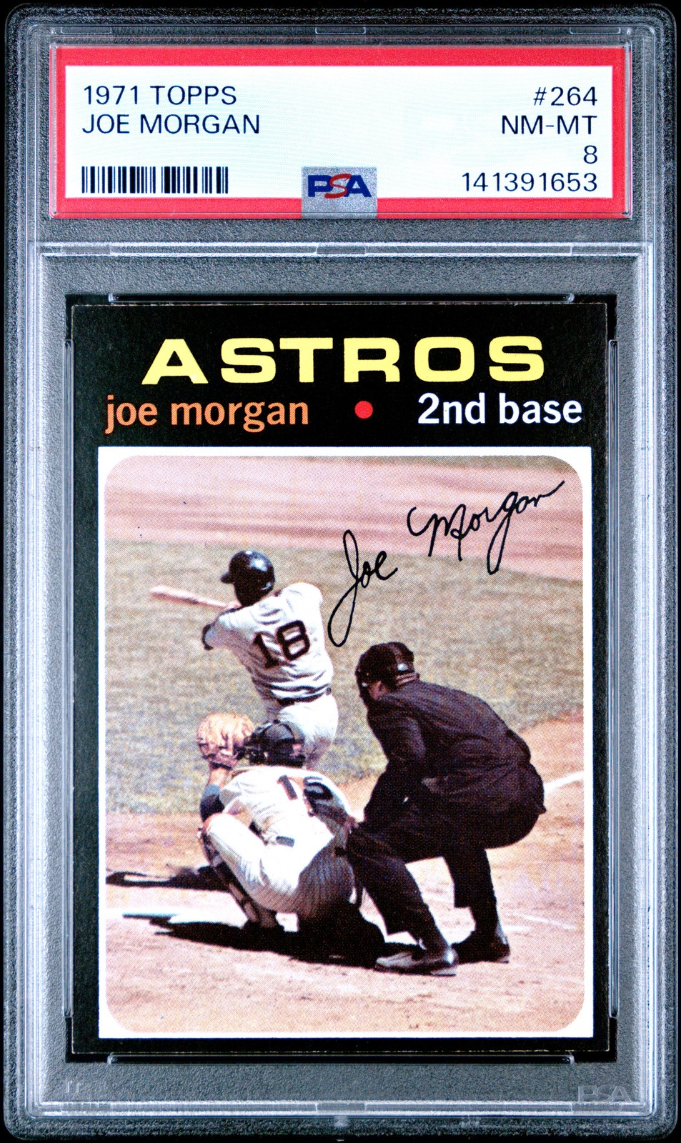 1971 TOPPS #264 JOE MORGAN PSA 8