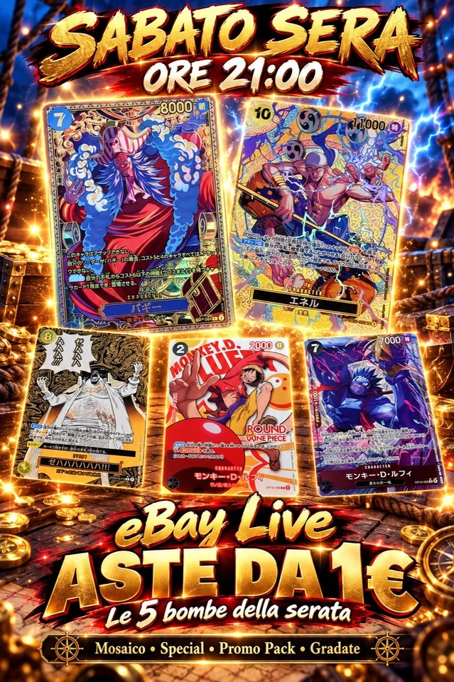 ONE PIECE - CARTE SINGOLE 💣 - ASTE DA 1€ | MOSAICO, SPECIAL E PACK !!