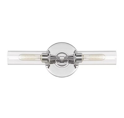 Jeremiah 38002-CH Modina 19.5'' 2-Light Clear Wall Sconce in Chrome