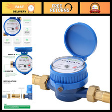1/2" NPT Water Flow Meter ISO4064 Certified, Cold Water Meter for Home/Garden/Ap