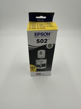 EPSON 502 Black Ink Bottle 127ml Genuine New Exp. 2029