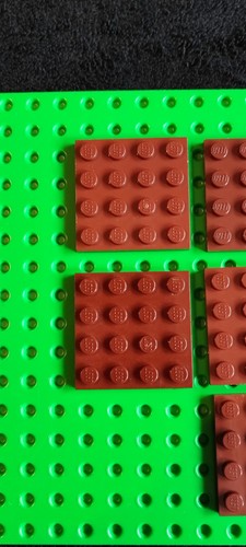 LEGO Brown 4x4 Plates 3031 Flat Base x7 Pieces Parts Building Floor Bundle Lot - Picture 2 of 4