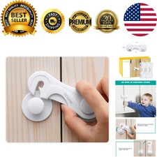 Childproof Your Cabinets: 4 Pack Safety Locks with Strong Adhesive Installation