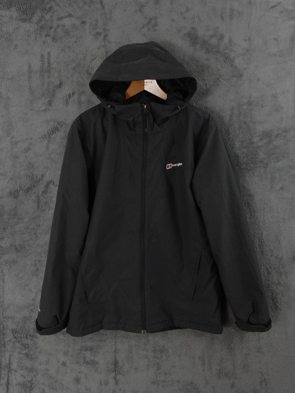 Berghaus Jacket Mens Large Grey Hydroshell Rain Coat Waterproof Outdoor Hiking